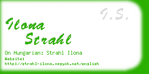 ilona strahl business card